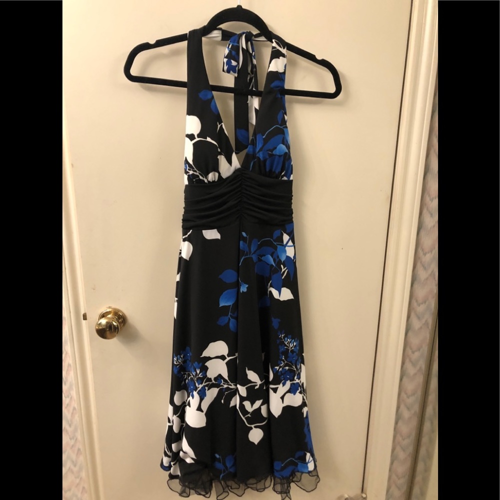 Black floral dress